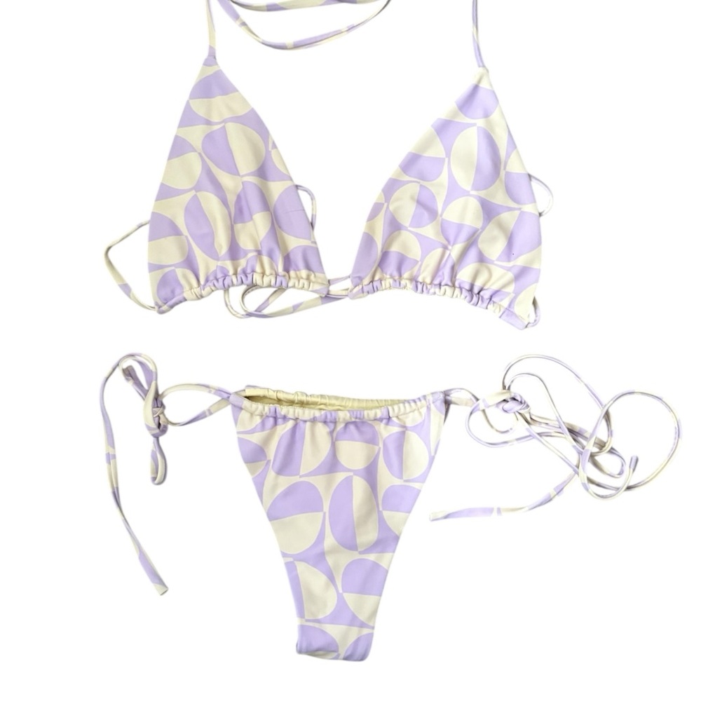 Blackbough Darling Disco Bikini Bottom + Triangle Top Blue/Purple - Picture 2 of 11